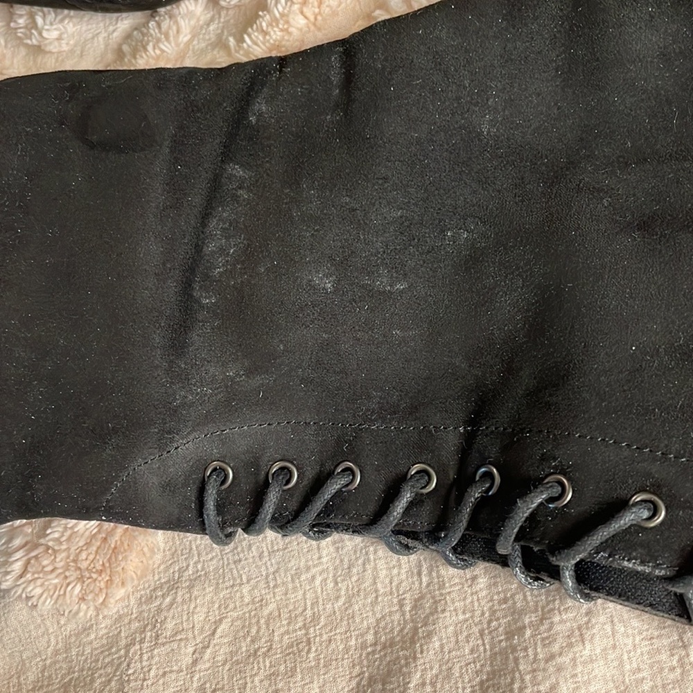 Thigh High Platform High Heel Laced Boots - Picture 12 of 15